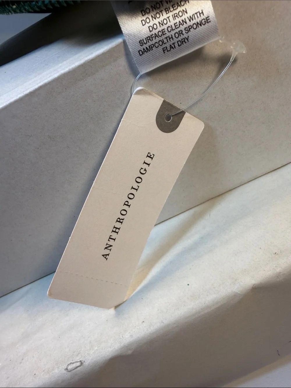 Anthropologie Green Trucker Hat with Peach Lettering